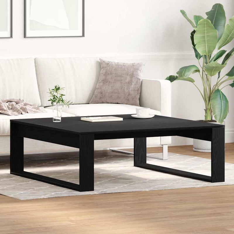vidaXL Dohányzóasztal Musta tammi 100 x 100 x 35 cm Faanyag