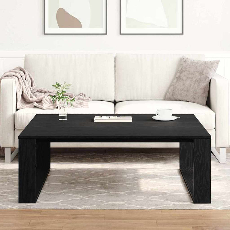 vidaXL Dohányzóasztal Musta tammi 100 x 100 x 35 cm Faanyag