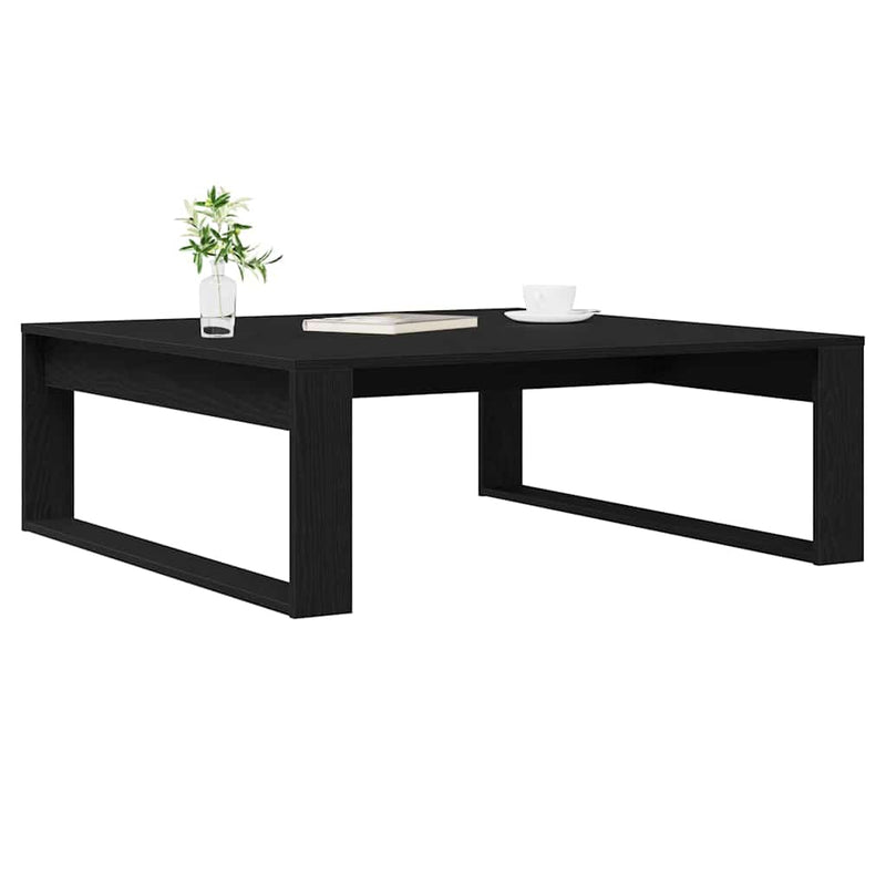 vidaXL Dohányzóasztal Musta tammi 100 x 100 x 35 cm Faanyag