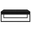 vidaXL Dohányzóasztal Fekete tölgy 100 x 100 x 35 cm Faanyag