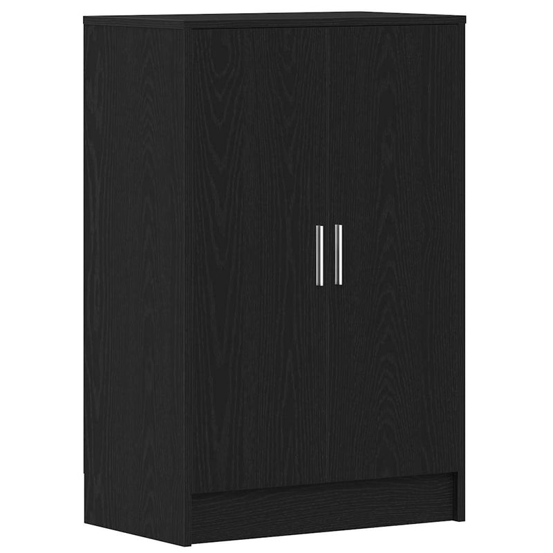 vidaXL fekete tölgy szerelt fa cipőszekrény 60x35x92 cm