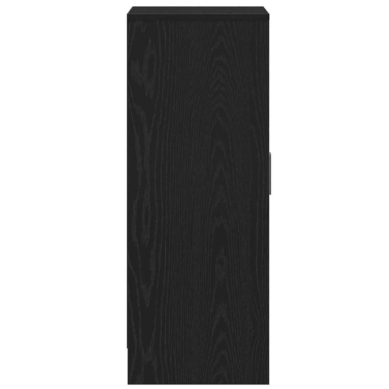vidaXL fekete tölgy szerelt fa cipőszekrény 60x35x92 cm
