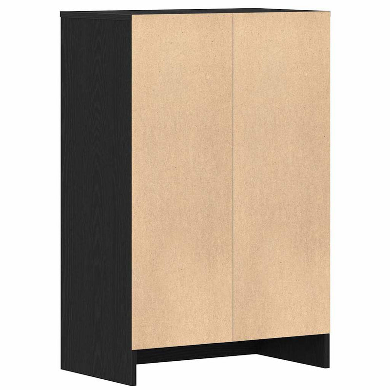 vidaXL fekete tölgy szerelt fa cipőszekrény 60x35x92 cm