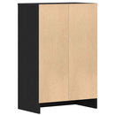 vidaXL fekete tölgy szerelt fa cipőszekrény 60x35x92 cm