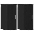 vidaXL 2 db fekete tölgy szerelt fa cipőszekrény 32x35x70 cm