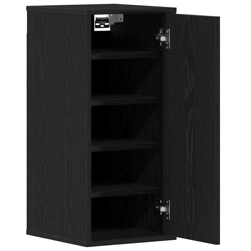 vidaXL 2 db fekete tölgy szerelt fa cipőszekrény 32x35x70 cm