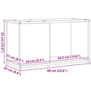 vidaXL fekete tölgy színű szerelt fa TV-szekrény 60x24x32 cm
