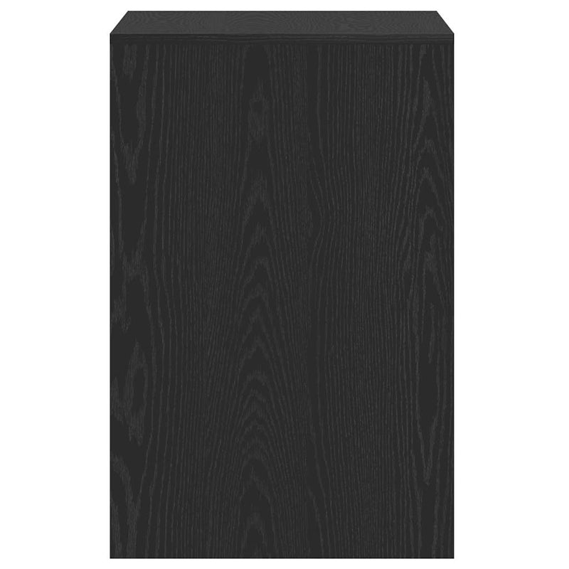 vidaXL fekete tölgyszínű szerelt fa íróasztal 101x50x76,5 cm