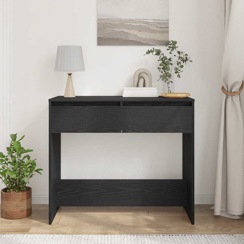 vidaXL fekete tölgyszínű szerelt fa dohányzóasztal 89x41x76,5 cm
