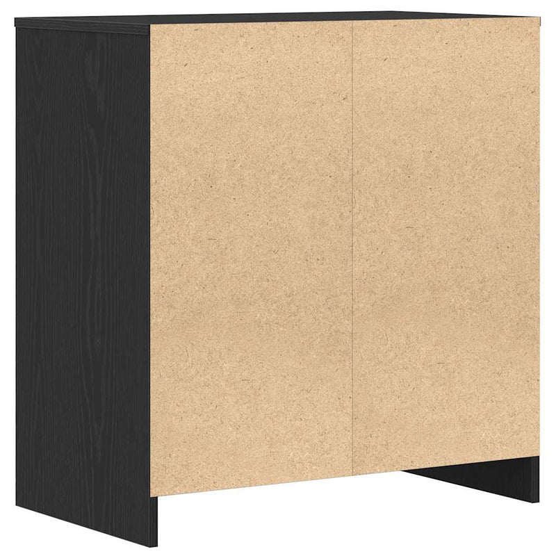 vidaXL fekete tölgyfa tálalószekrény 70 x 41 x 75 cm