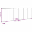 vidaXL Fejtámla Musta tammi 240 x 1,5 x 80 cm Faanyag