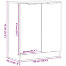 vidaXL Széf Fekete 60 x 30 x 70 cm Faanyag