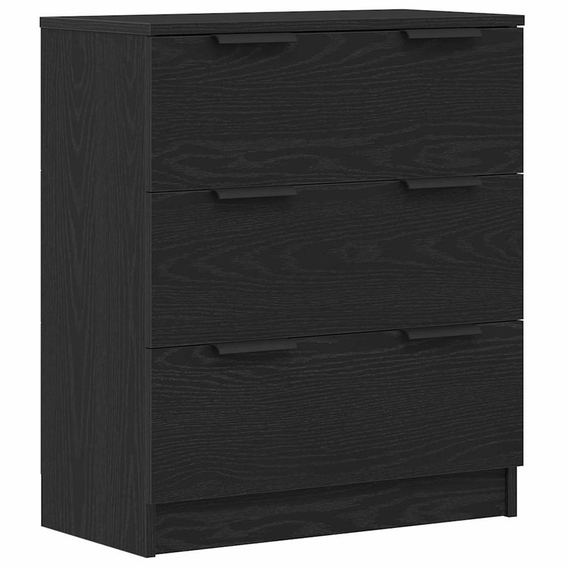 vidaXL Széf fiókkal Fekete 60 x 30 x 70 cm Faanyag