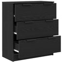 vidaXL Széf fiókkal Fekete 60 x 30 x 70 cm Faanyag