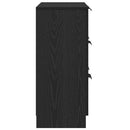 vidaXL Széf fiókkal Fekete 60 x 30 x 70 cm Faanyag