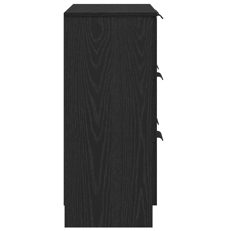 vidaXL Széf fiókkal Fekete 60 x 30 x 70 cm Faanyag