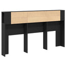 vidaXL Fejhajtó szekrény Fekete tölgy 180 x 18,5 x 102,5 cm Faanyag