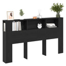 vidaXL Fejhajtó szekrény Fekete tölgy 180 x 18,5 x 102,5 cm Faanyag