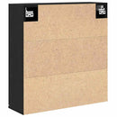 vidaXL Tükörszekrény polcokkal Fekete tölgy 64 x 20 x 67 cm Faanyag
