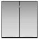 vidaXL Fürdőszobai tükrös szekrény Musta tammi 64 x 20 x 67 cm Faanyag