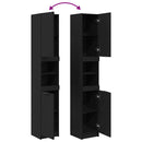 vidaXL Fürdőszoba Székény Musta tammi 61 x 61 x 188.5 cm Faanyag