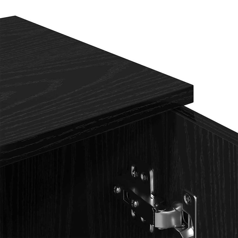 vidaXL Széf 2 pcs Musta tammi 30 x 30 x 70 cm Faanyag