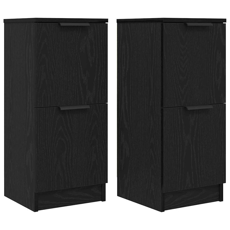 vidaXL Széf 2 pcs Musta tammi 30 x 30 x 70 cm Faanyag