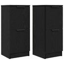 vidaXL Széf 2 pcs Fekete tölgy 30 x 30 x 70 cm Faanyag