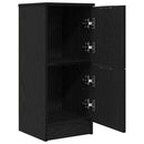 vidaXL Széf 2 pcs Fekete tölgy 30 x 30 x 70 cm Faanyag