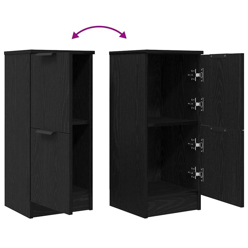 vidaXL Széf 2 pcs Musta tammi 30 x 30 x 70 cm Faanyag