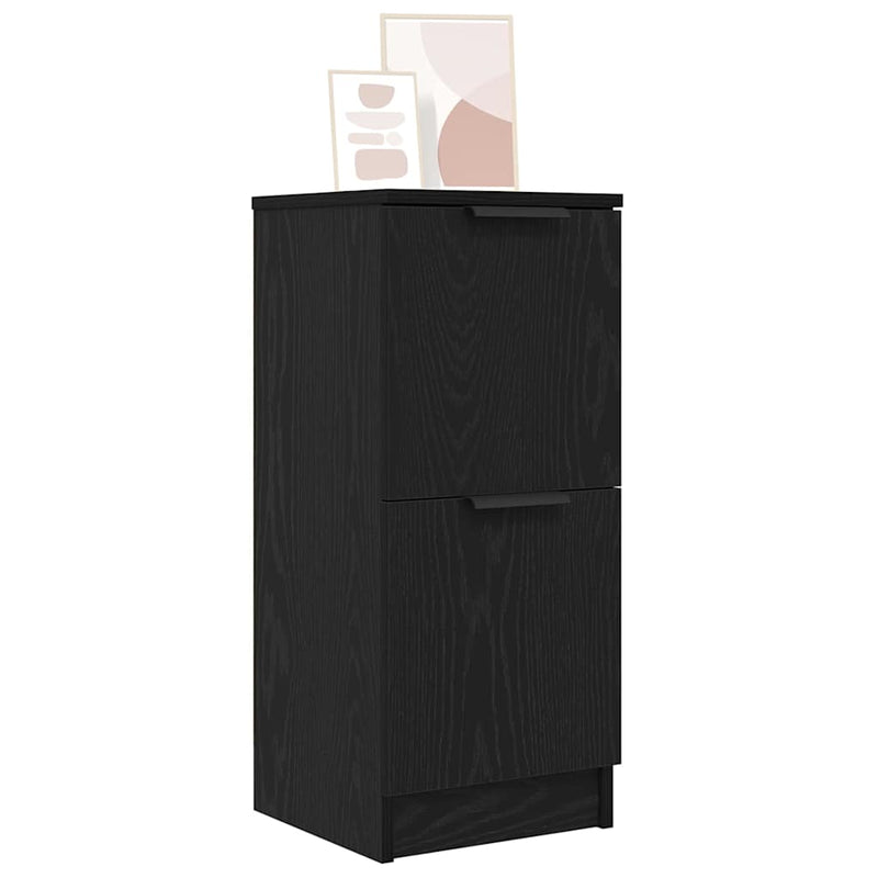 vidaXL Széf 2 pcs Musta tammi 30 x 30 x 70 cm Faanyag