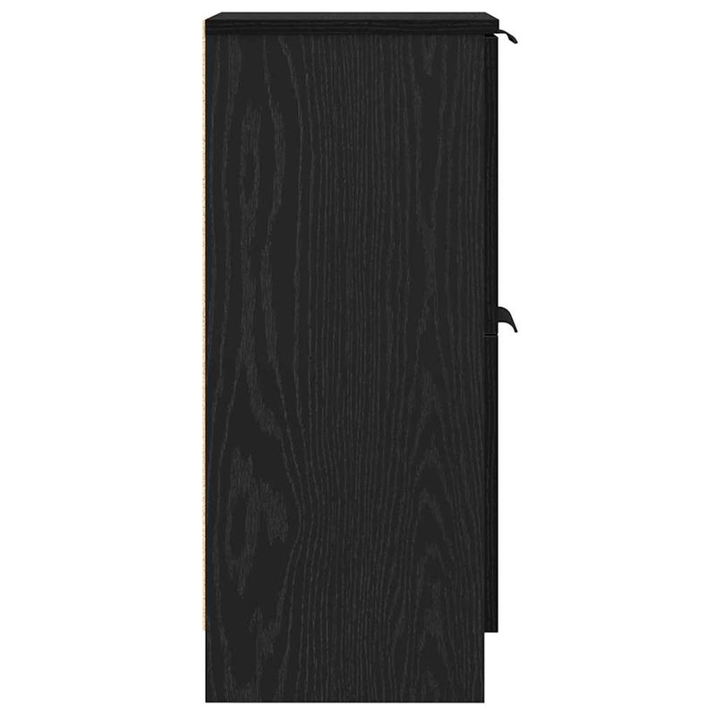 vidaXL Széf 2 pcs Musta tammi 30 x 30 x 70 cm Faanyag
