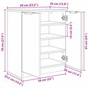 vidaXL Cipőszekrény polcokkal tárolóval 59 x 35 x 70 cm Faanyag