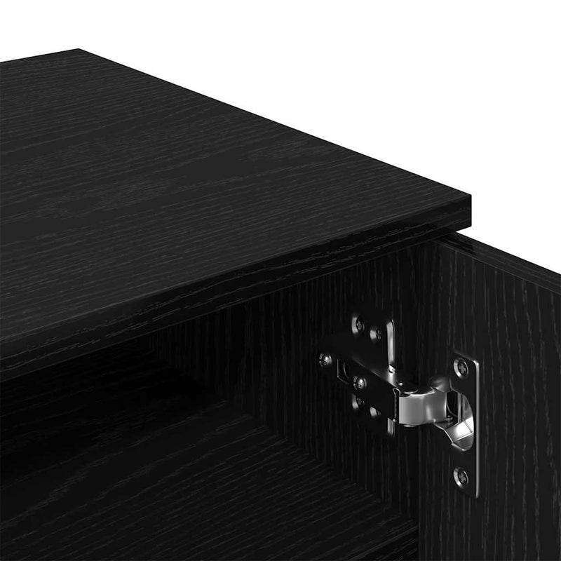 vidaXL Cipősszekrény polcokkal Musta tammi 29.5 x 35 x 101 cm Faanyag