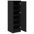 vidaXL Cipőszekrény polcokkal Fekete tölgy 29,5 x 35 x 101 cm Faanyag