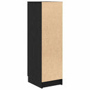 vidaXL Cipőszekrény polcokkal Fekete tölgy 29,5 x 35 x 101 cm Faanyag