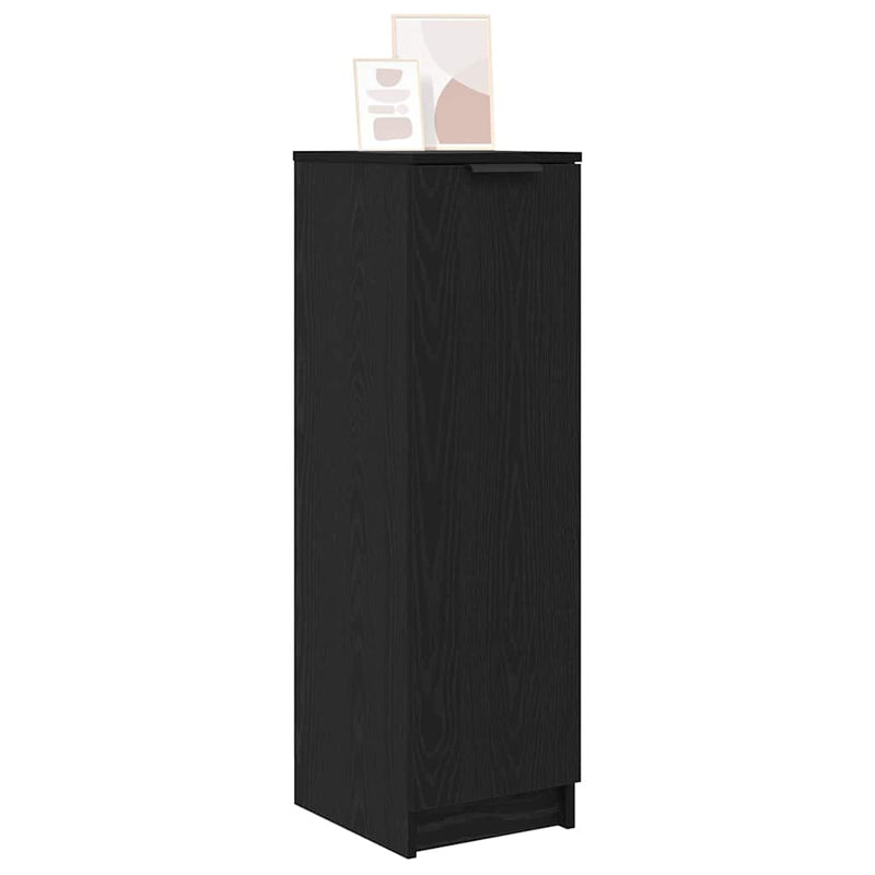 vidaXL Cipősszekrény polcokkal Musta tammi 29.5 x 35 x 101 cm Faanyag