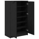 vidaXL Cipőszekrény polcokkal Musta tammi 59 x 35 x 100 cm Faanyag