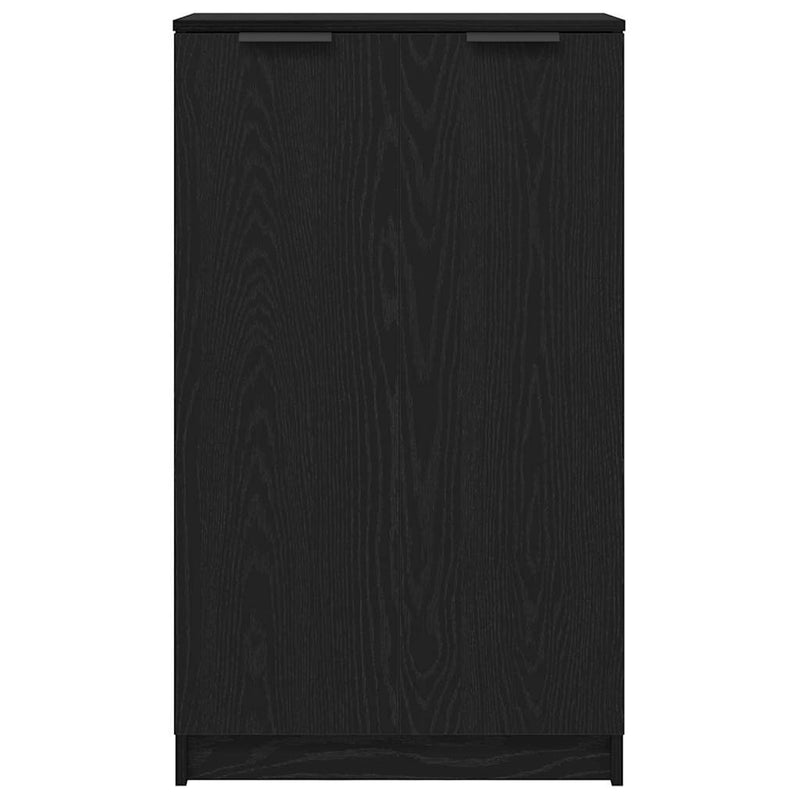 vidaXL Cipőszekrény polcokkal Musta tammi 59 x 35 x 100 cm Faanyag