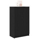 vidaXL Cipőszekrény polcokkal Fekete tölgy 59 x 35 x 100 cm Faanyag