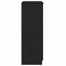 vidaXL Cipőszekrény polcokkal Fekete tölgy 59 x 35 x 100 cm Faanyag