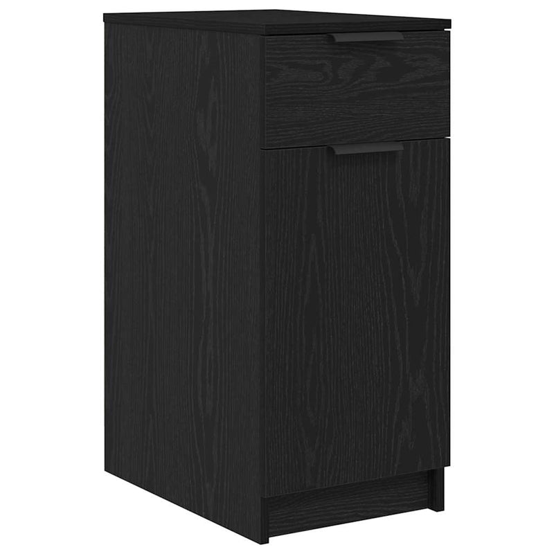 vidaXL Íróasztal szekrény Musta tammi 33 x 50 x 75 cm Faanyag