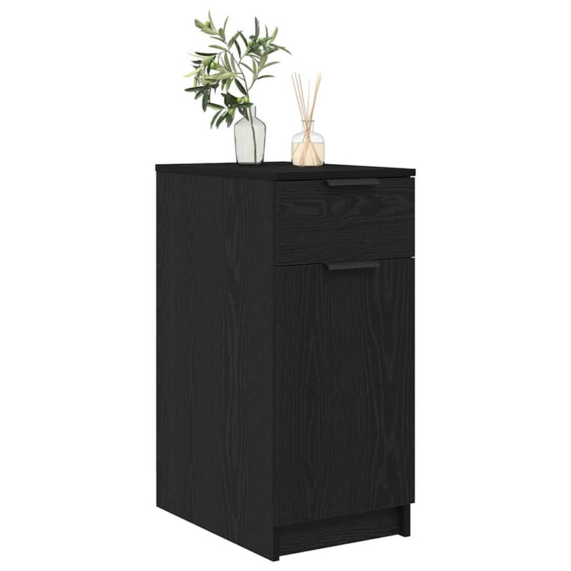 vidaXL Íróasztal szekrény Musta tammi 33 x 50 x 75 cm Faanyag