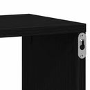 vidaXL Falpolc polcokkal Fekete tölgy 85 x 16 x 52,5 cm Faanyag