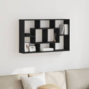 vidaXL Falpolc polcokkal Fekete tölgy 85 x 16 x 52,5 cm Faanyag