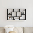 vidaXL Falpolc polcokkal Musta tammi 85 x 16 x 52.5 cm Faanyag