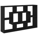 vidaXL Falpolc polcokkal Fekete tölgy 85 x 16 x 52,5 cm Faanyag