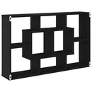 vidaXL Falpolc polcokkal Fekete tölgy 85 x 16 x 52,5 cm Faanyag