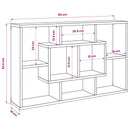 vidaXL Falpolc polcokkal Fekete tölgy 85 x 16 x 52,5 cm Faanyag