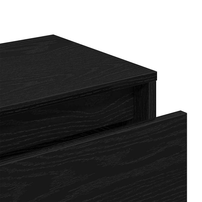 vidaXL Előszoba bútorkészlet fiókkal 4 pcs Fekete tölgy Faanyag